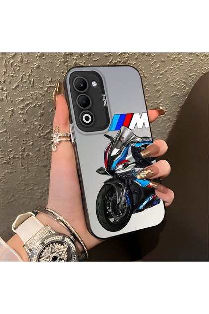 Oppo A5 4g Compatible Silicone Edge Hard Back Anti-Fall Phone Case Motorcycle Patterned