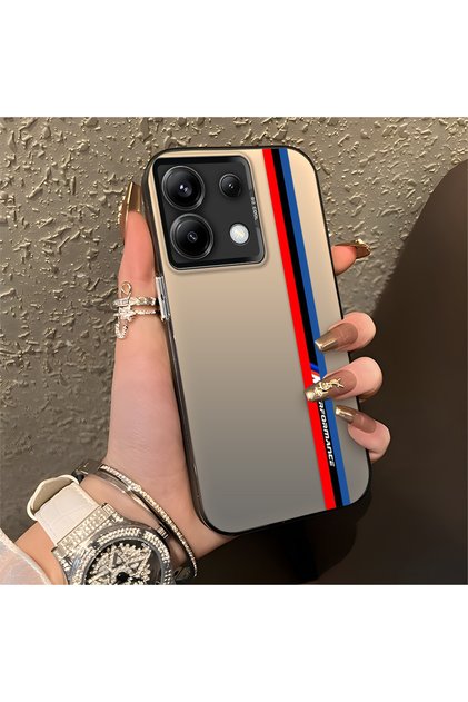 Redmi Note 13 Pro 5g Compatible Silicone Phone Case with Hard Back Edge Anti-Fall Bmw Patterned