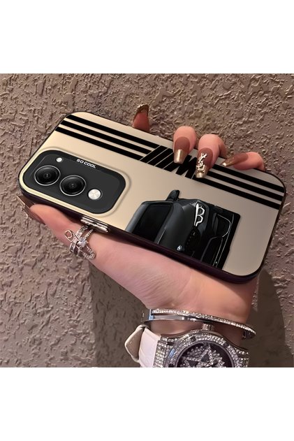 Phone Case Compatible with Vivo Y04 Bmw Patterned Silicone Edge Hard Back Anti-Fall
