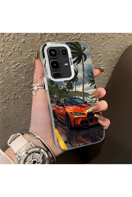 Infinix Note 50 Pro 4g Compatible Silicone Edge Hard Back Anti-Fall Case Classic Car
