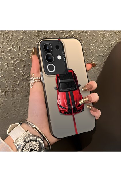 Vivo Y29 Compatible Case Cover Bmw Patterned Silicone Edge Hard Back Anti-Fall
