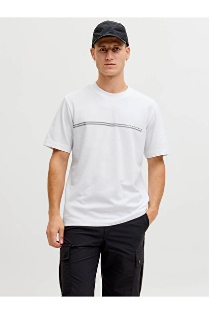 Jack & Jones Jcofusıon Beyaz Erkek T-Shirt 12289936 - Fiyatı