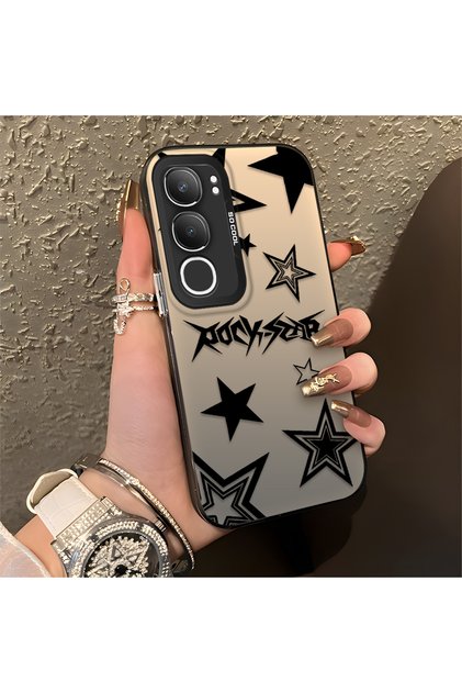 Vivo Y19S Compatible Stars Patterned Silicone Phone Case Edge Hard Back Anti Fall