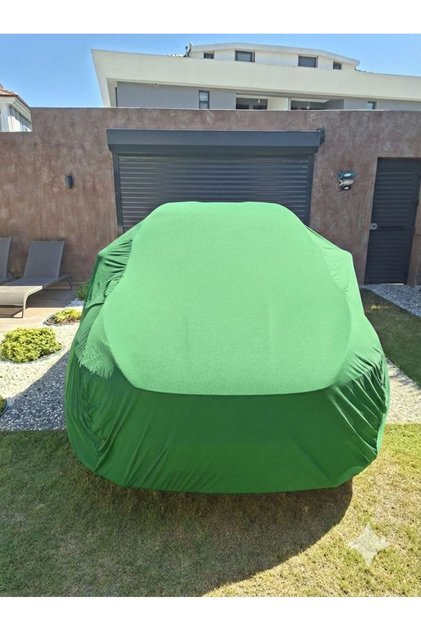 SEDAN Yeşil Kumaş Araba Brandası, Oto Koruma Örtüsü, Penye Branda