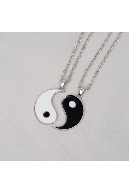 2-Piece Yin Yang Chain Necklace, Friendship Necklace, Best Friends