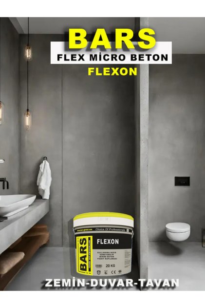 FLEX Mikro Beton Dekoratif Kaplama - Eksiz Esnek Zemin & Duvar Kaplama (5 kg ve 20 Kg Ambalaj)