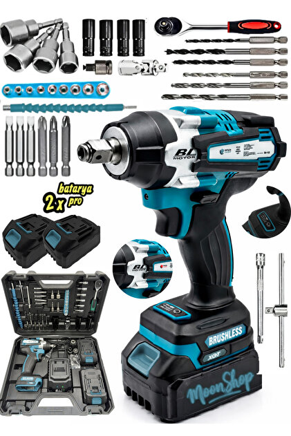 MOONSHOP Alman 58 V 20 Ah Akülü Somun Bijon Sökme Takma Sıkma