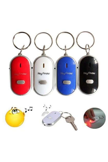 Key Finder Keychain Sound-Sensitive Light-Up Keychain Apparatus Whistle to Call, Find Instantly!