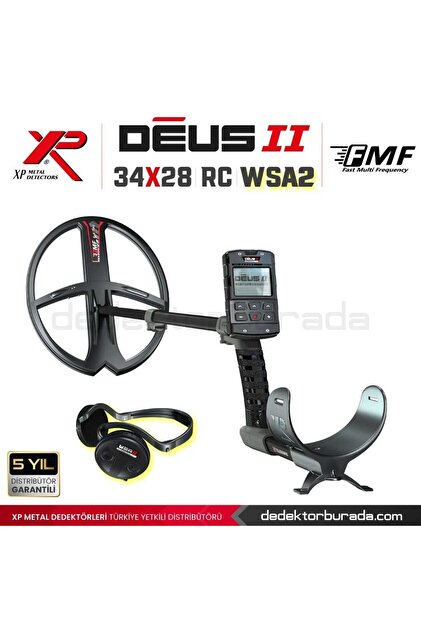 Deus 2 Dedektör - 34x28cm FMF Başlık, Ana Kontrol Ünitesi, WSA2 Kulaklık