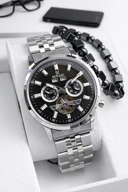 Automatic Inner Functions Active 50 Mt S Water-Resistant Steel Cordn Men's Wristwatch Vs.Blkt.0869