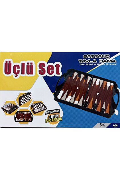 özkette Satranç-Tavla-Dama 3 lü çantalı oyun seti - Fiyatı, Yorumları