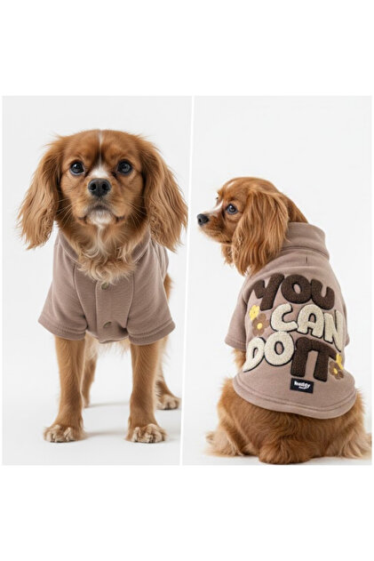 Hakim Yaka Kedi ve Köpekler için Nakışlı Ceket - Warm Flex Koleksiyonu