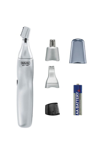 Trimmer nas, urechi, sprancene 3-In-1 cu baterii Argintiu