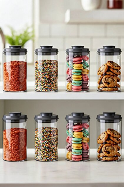 Paşabahçe Zestglass 8 adet Zest 43463 vakumlu Kilitli Saklama Kabı