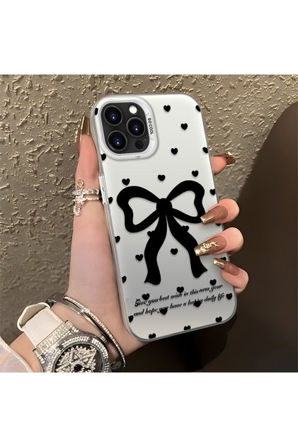 iPhone 13 Pro Compatible Silicone Edge Hard Back Anti-Fall Phone Case Knots Patterned