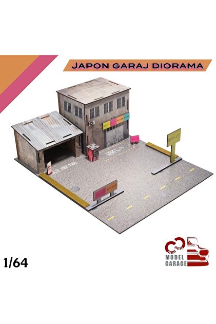 C&C Model Garage Japon Garaj Diorama 1/64 ölçek diorama maket