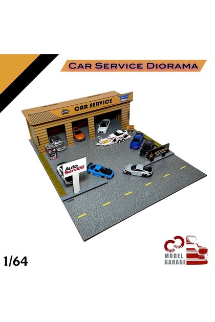 C&C Model Garage Car Service Diorama 1/64 ölçek diorama maket