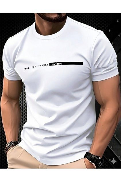 Bay Motosiklet Grafiti Baskılı Premium Oversize T-shirt