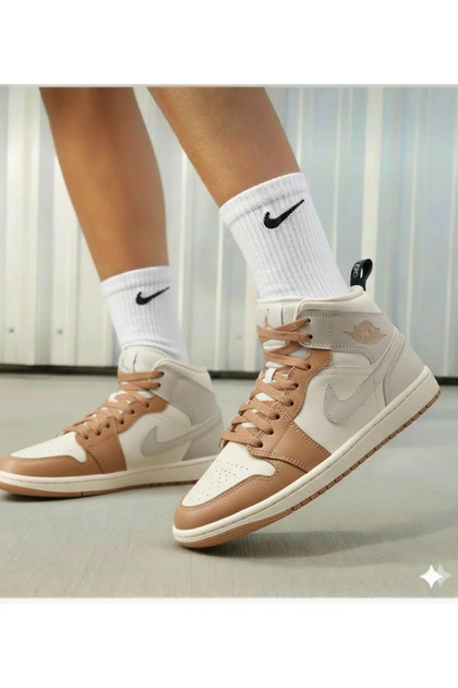 スニーカー 27cm air jordan 1 mid Nike Air Jordan 1 Mid Unisex Spor Ayakkabısı ( SPORTİKS ) DAR