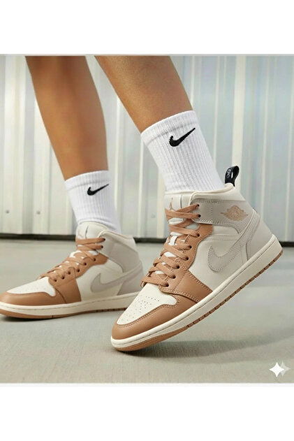 Nike Air Jordan 1 Mid Unisex Spor Ayakkabısı ( SPORTİKS ) DAR