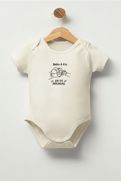 100% Cotton Baby Bodysuit - Father Daughter Best Friend - Baby Bodysuit Badi - Written Bodysuit
