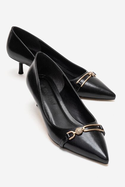 İncili t Buckled Thin Heel Pointed Toe to Heeled Shoes İyah Kirişik