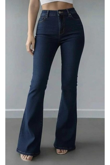 New Season Dark Blue Women's High Waist Shape-Up Spanish Jeans