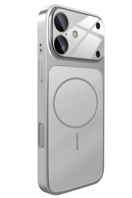 iPhone 16 Uyumlu GRİ 17 PRO Görünümlü AG Cam Kamera Lensli Magsafe Destekli Telefon Kılıfı