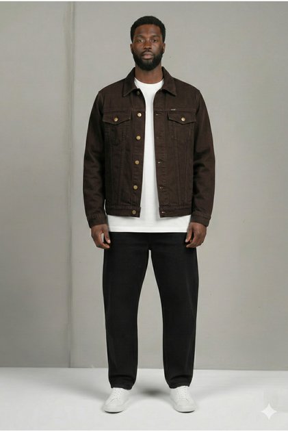 Men's Regular Fit Relaxed Fit Double Pocket Denim Jeans Jacket