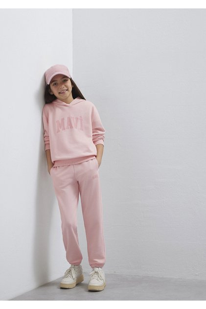 7010041-71007 Logo Printed Pink Sweatpants