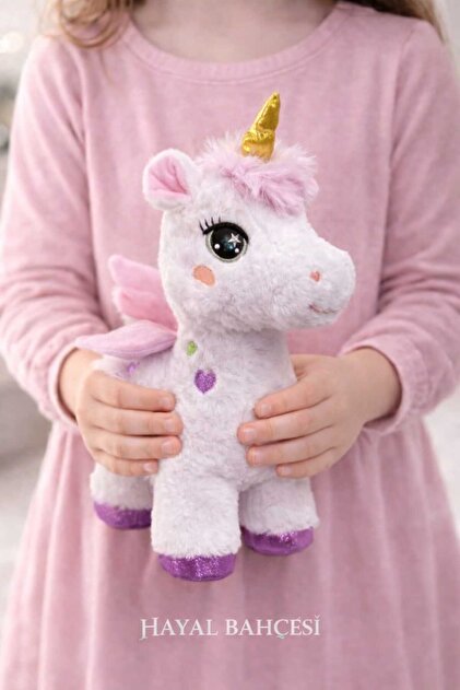 Kanatlı Boynuzlu Unicorn Pony Peluş Oyuncak 35 cm