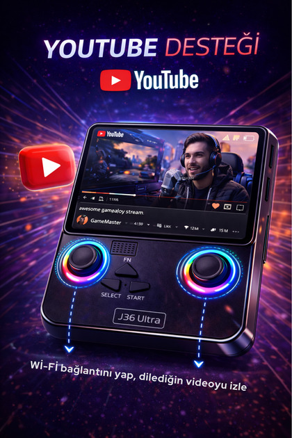 Weskam J36 Ultra Android Retro Oyun Konsolu 15.000+ Konsol Oyunu