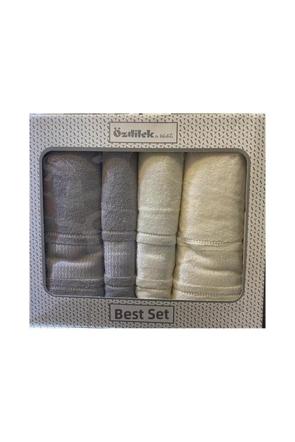 Blossom Cream Gray Bath Set
