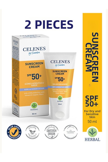 By Sweden Herbal Sunscreen Dry and Sensitive Skin 50+ Spf 50 ml 2 Pieces