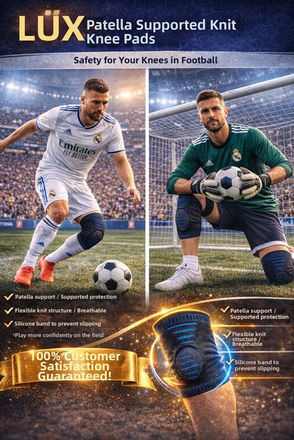 Knee Support Sport Basketball Volleyball Football Knitted with Patella Support