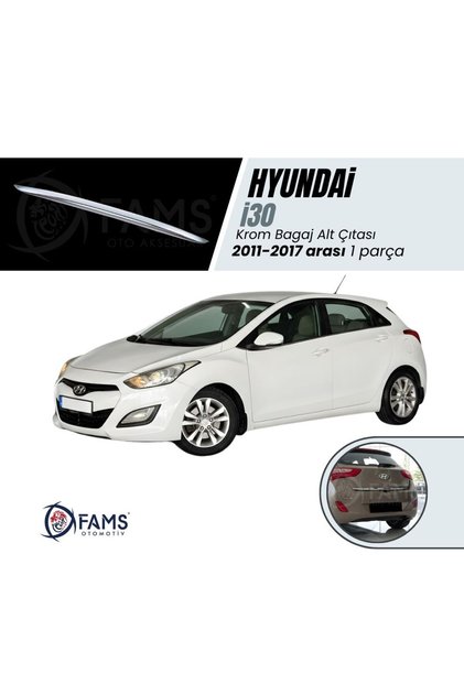 Hyundai I30 Krom Bagaj Alt Çıtası 2011-2017 Arası Paslanmaz Çelik