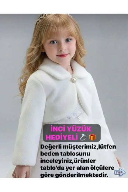 Kız Çocuk Bolero Ceket Kız çocuk özel gün giyim PELUŞ BOLERO