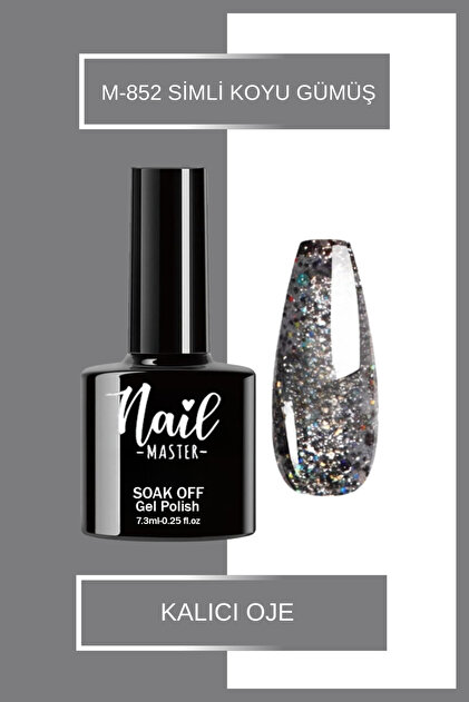 Nail Master M852 Kalıcı Oje 7,3ml Simli Koyu Gümüş - Fiyatı, Yorumları