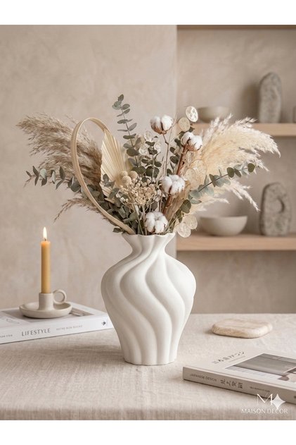 Organik Şekilli Dekoratif Vazo Pampas Vazosu Lal Vazo Dekoratif Obje Vazo Pinterest Vazo