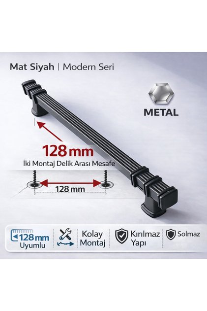 1. sınıf METAL KARE SİYAH 12.8 CM ( 128 MM ) MUTFAK , VESTİYER , DOLAP , ÇEKMECE KULPU (KRILMAZ )