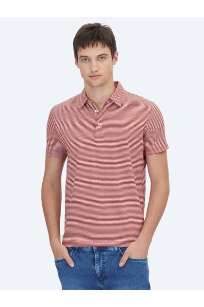 Tile Polo Neck 100% Cotton T-Shirt