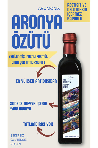 Aronya Özütü ( Soğuk Sıkım Aronya Suyu ) 500 ml