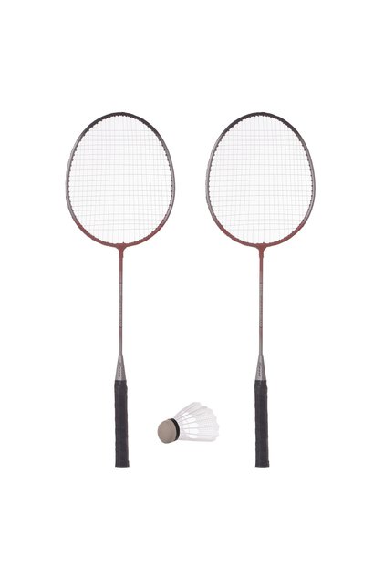 set de badminton, roșu/negru, 80x20x4 cm
