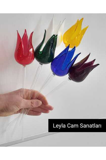 CAM ÜFLEME LALE 6 RENK (vazo içi aksesuar)