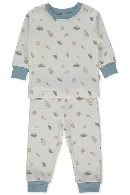 Interlock Pajama Set Without Booties 2 Pieces (Sweet Pajamas/26) Petrol Green