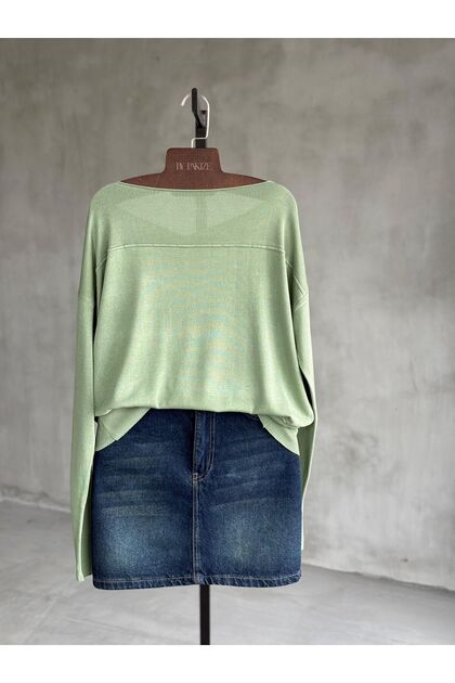 Women's Knitwear Sweater Low Shoulder Thin Viscose Knitwear Knitted Sweater
