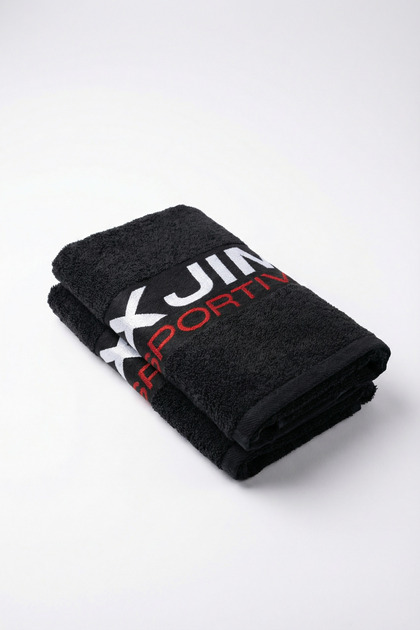 2-Pack 100% Cotton 50X100 Black Sports Athlete Towel Fitness Training Gym Golf Boxing Towel Sweat Absorbent