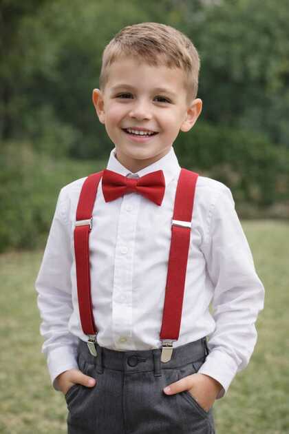 Children's Bow Tie Suspender Set, Bow Tie, Suspender Pants Suspender