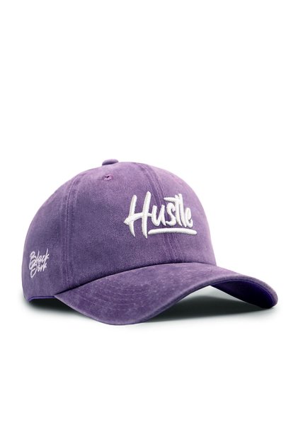 Hustle Embroidered Vintage Baseball Purple Hat