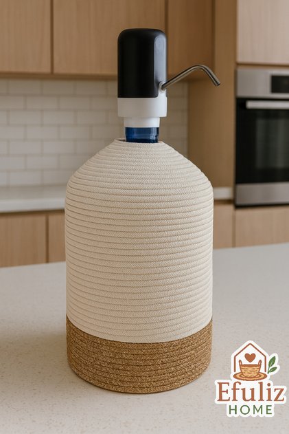Jute Straw Look Bottle Cover Stylish and Natural Water Dispenser Cover
